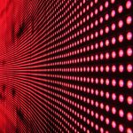 red dot lights on black surface